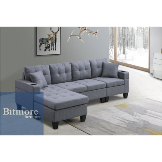 4 Seater Chaise With Cup Holder